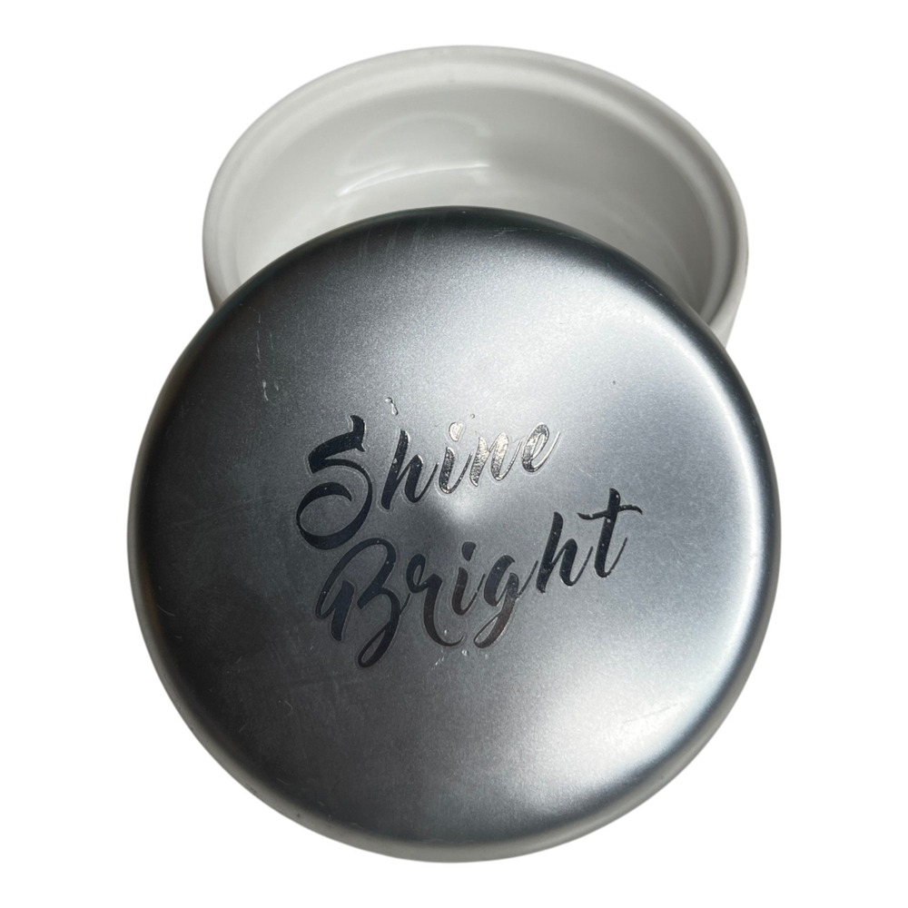 Retired Pandora Shine Bright Porcelain Round Jewelry Trinket Gift Box